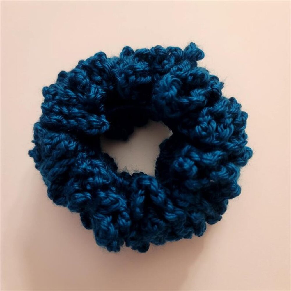 Handmade Crochet Scrunchie (Teal)